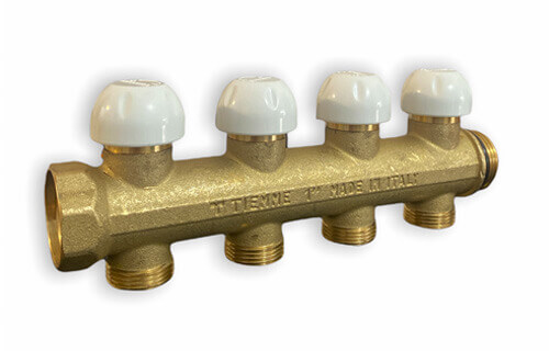 Colector de retorno para piso radiante